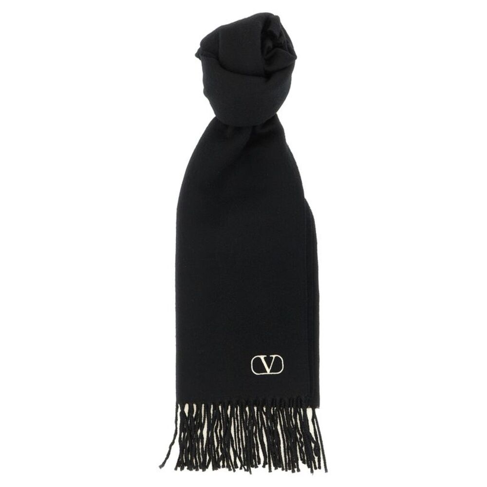 Valentino Garavani Men Cashmere Scarf Valentino Garavani With Fringes